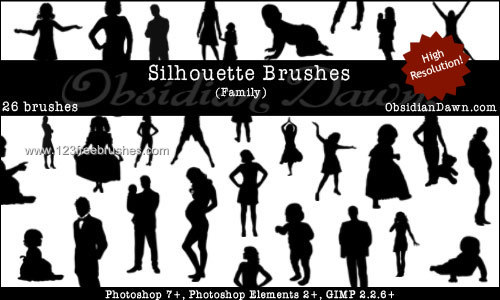 Men – Women and Kids Silhouettes