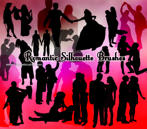 Romantic Lovers Silhouettes