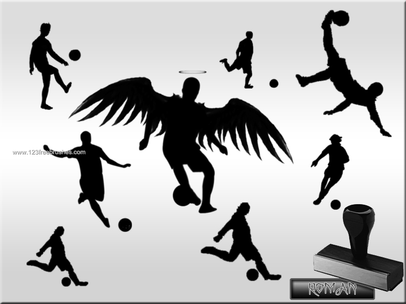 Soccer Players Silhouettes