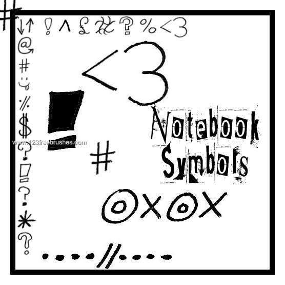 Doodle Notebook Symbols