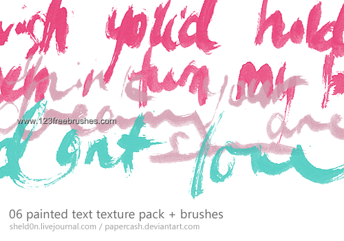 Painted Text Texture Pack