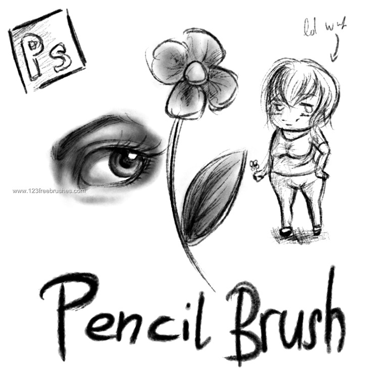 Pencil Drawing Eye – Flower – Boy