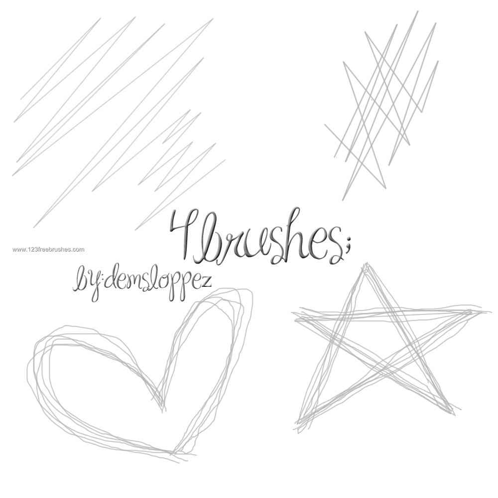Scribble Heart and Star