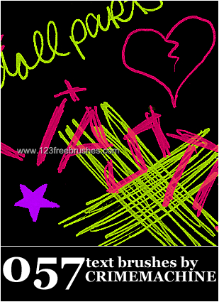 Scribble Words and Lips – Heart – Star
