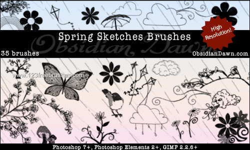Spring Flowers Sketches