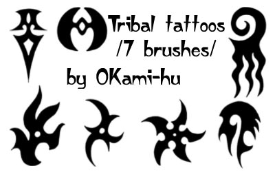 Photoshop Free Tribal Tattoo Set Brushes