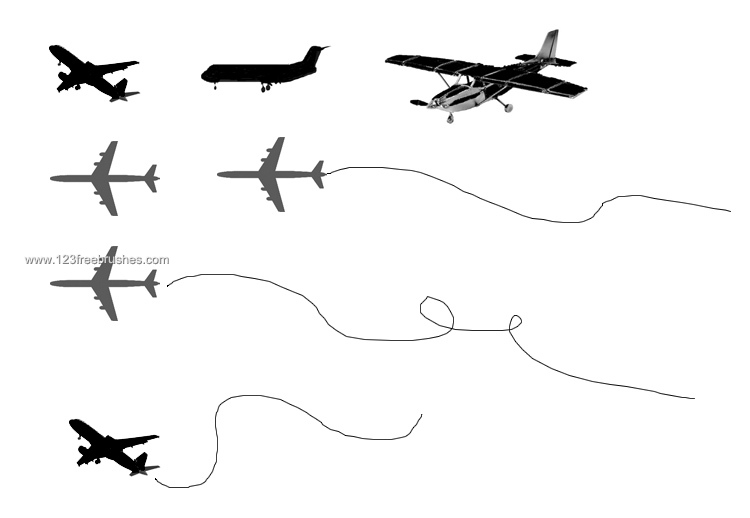 Plane | Photoshop Brushes For Free Download | 123Freebrushes