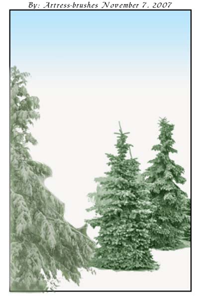 Snow Christmas Trees
