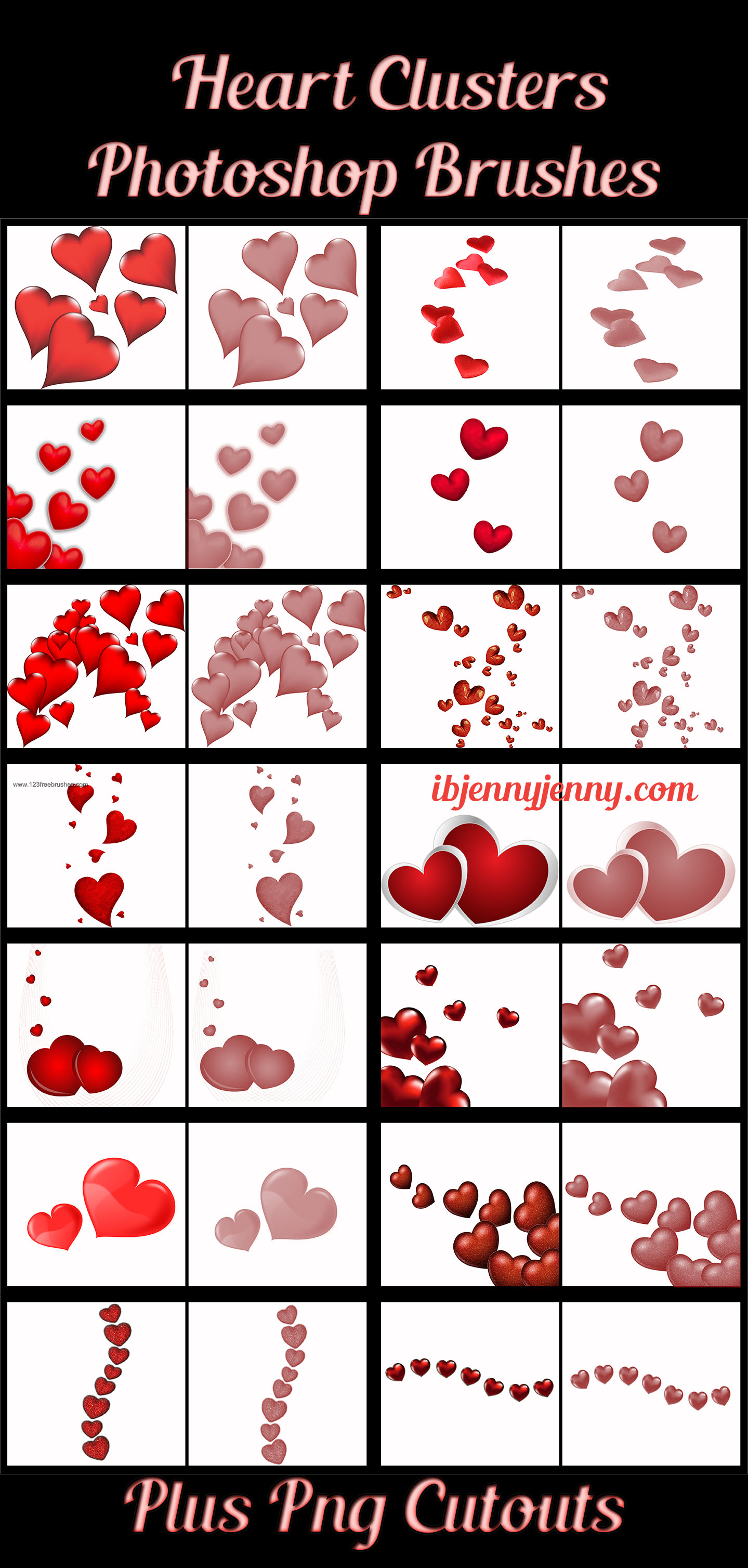 Cluster Hearts Cutout