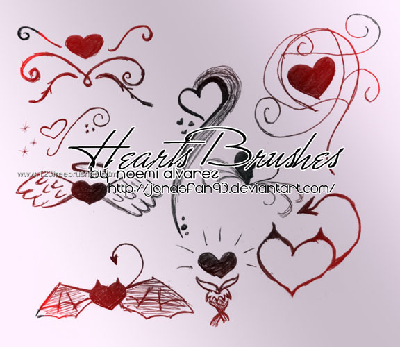 Download Hearts Psd Brushes Download Free 123freebrushes