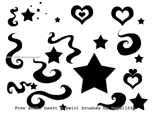 Hearts Stars and Swirls