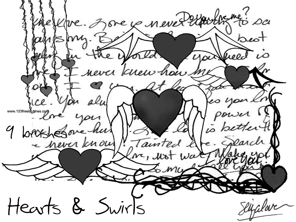 Love Hearts and Swirls