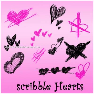 Scribble Hearts Valentines