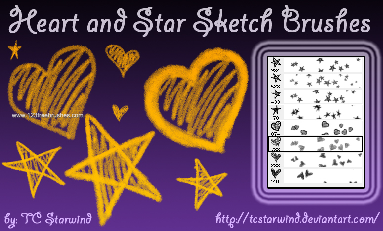 Sketchy Heart and Star