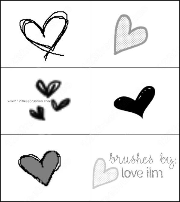 Doodle Heart Brush for Photoshop