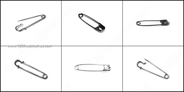 Free Safety Pin Brushes for Photoshop 7