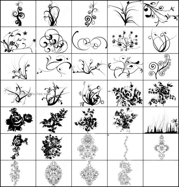 Free Photoshop Brushes Ornaments Pack