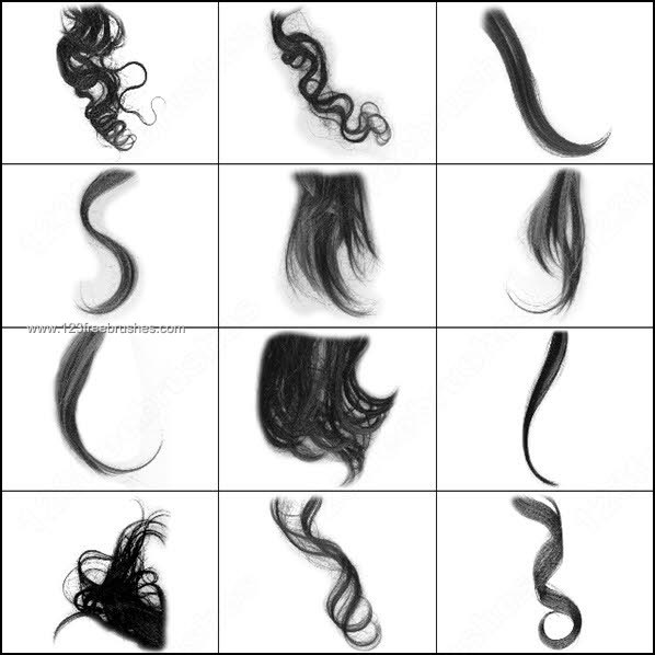 Curly Hair Brushes Photoshop | Photoshop Free Brushes | 123Freebrushes