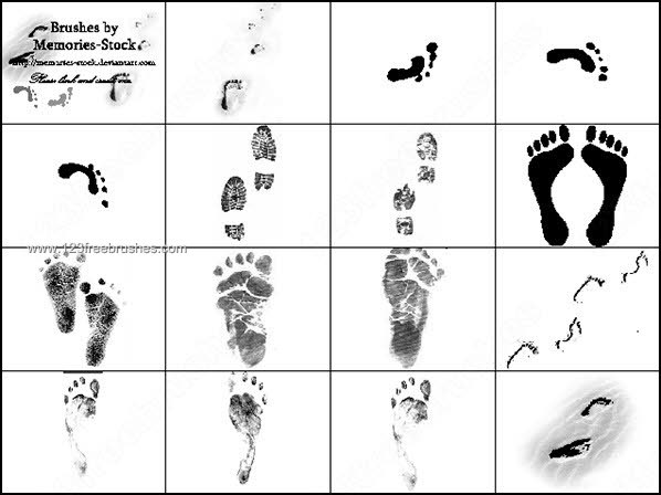 Footprint Photoshop Brushes Free Download