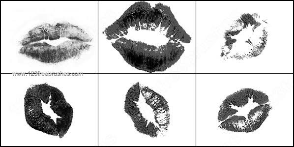 Free Lips Kiss Brush Photoshop