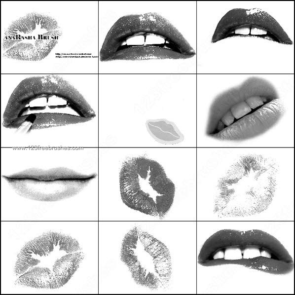 Free Lips Brushes for Photoshop 7