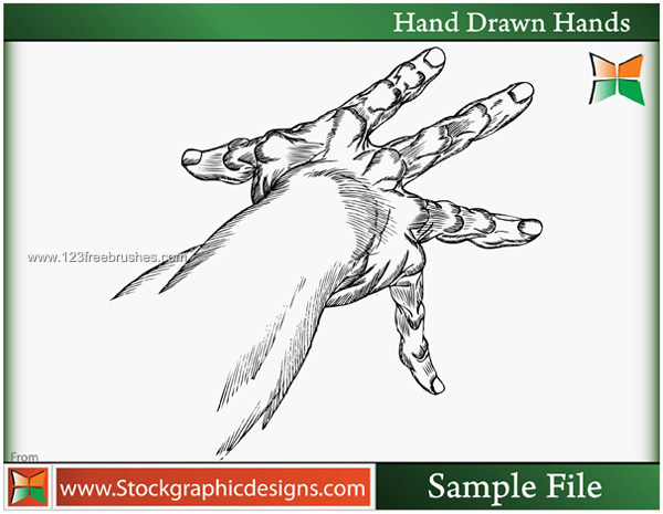 Hand Drawn Hands Vector and Photoshop Brush
