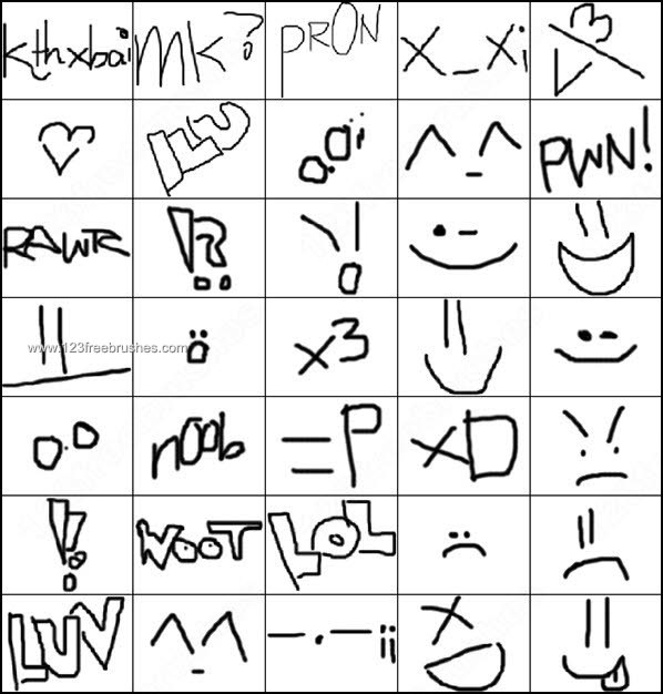Scribble Emoticons Brushes