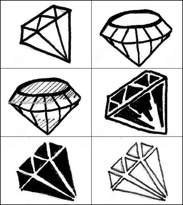 Gemstone – Diamond Shapes Photoshop Brushes