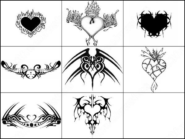 Tribal Heart Brushes for Photoshop